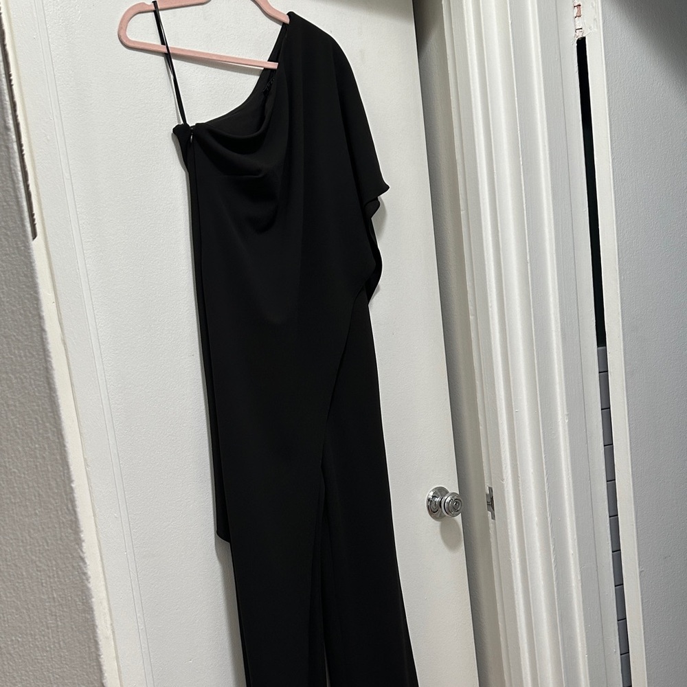NWT Ralph Lauren Black One-Shoulder Jumpsuit